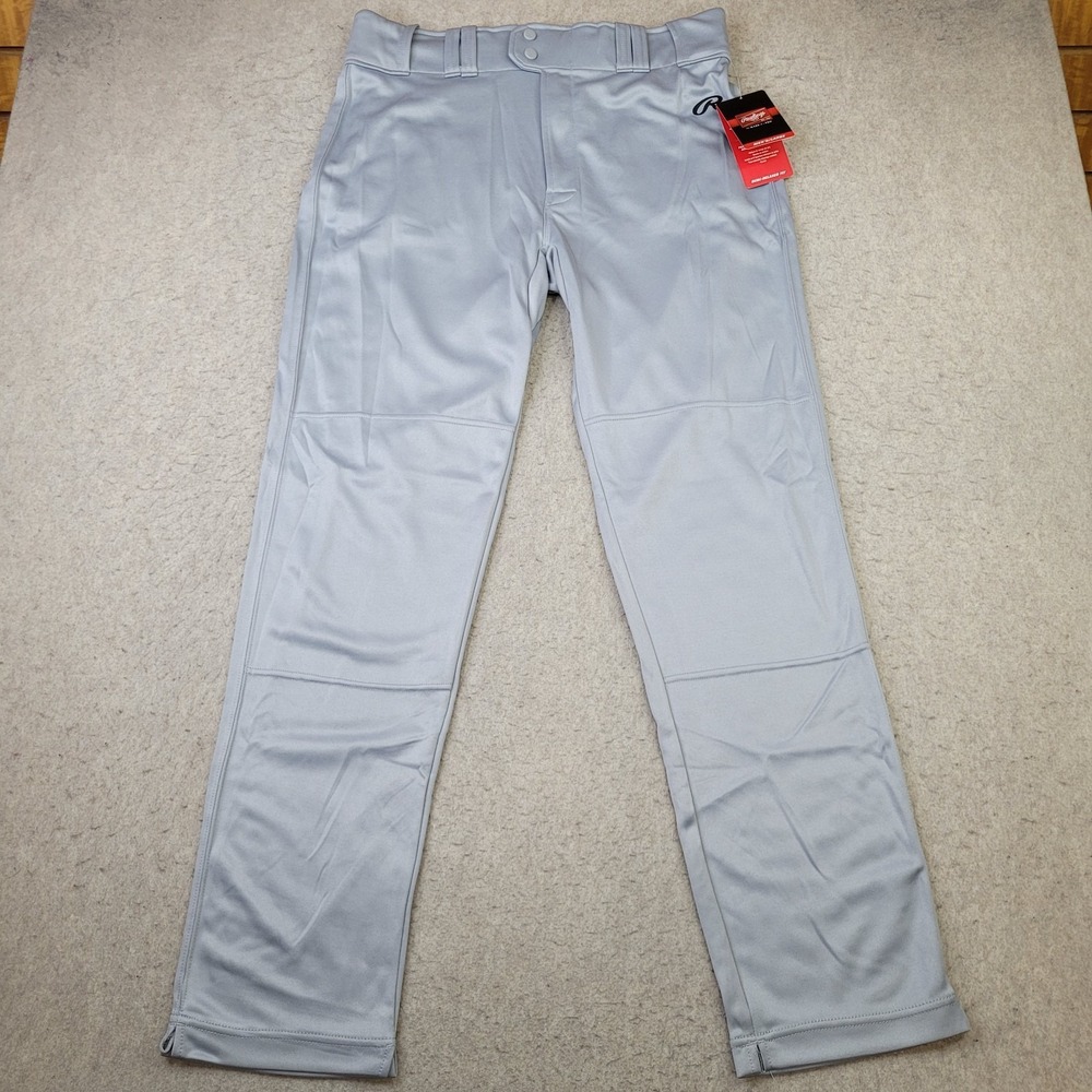 Rawlings Launch Baseball Pants Semi-Relaxed Fit Adult Baseball Pants Gray NEW